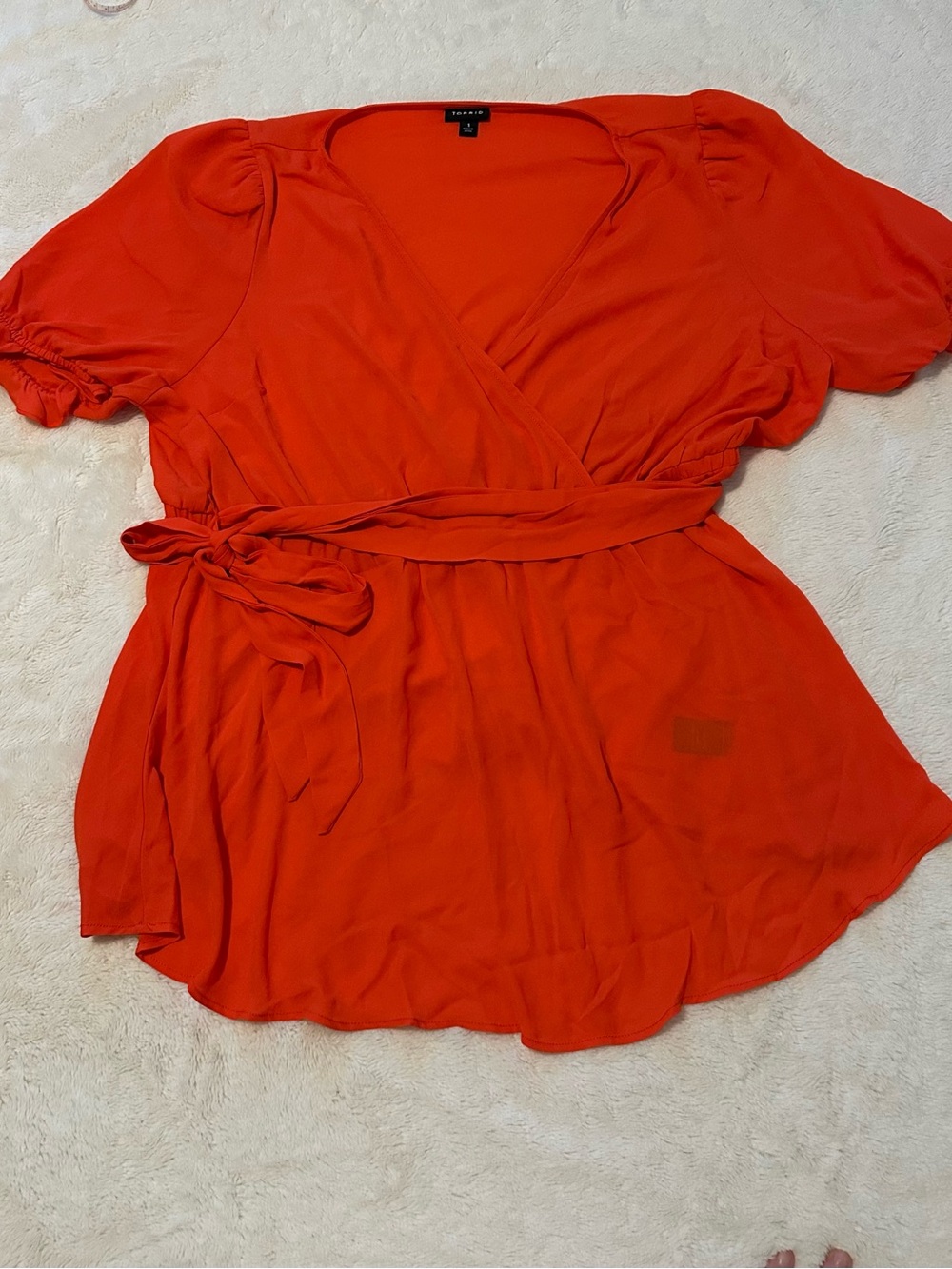 Torrid Women’s Wrap Top in Bright Orange